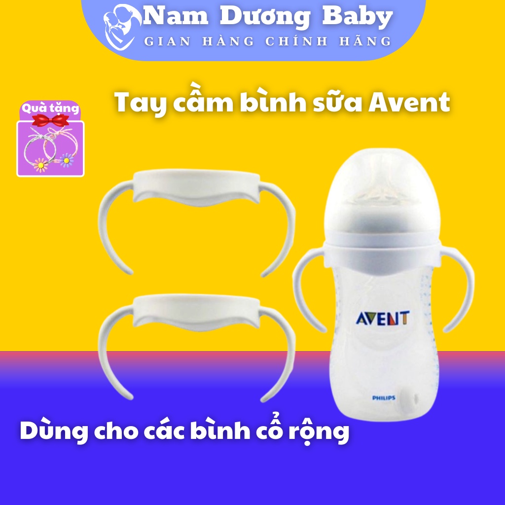 Tay cầm bình sữa cổ rộng Avent Natural.