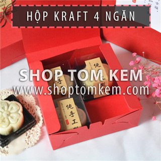 hộp kraft vuông 4 ngăn