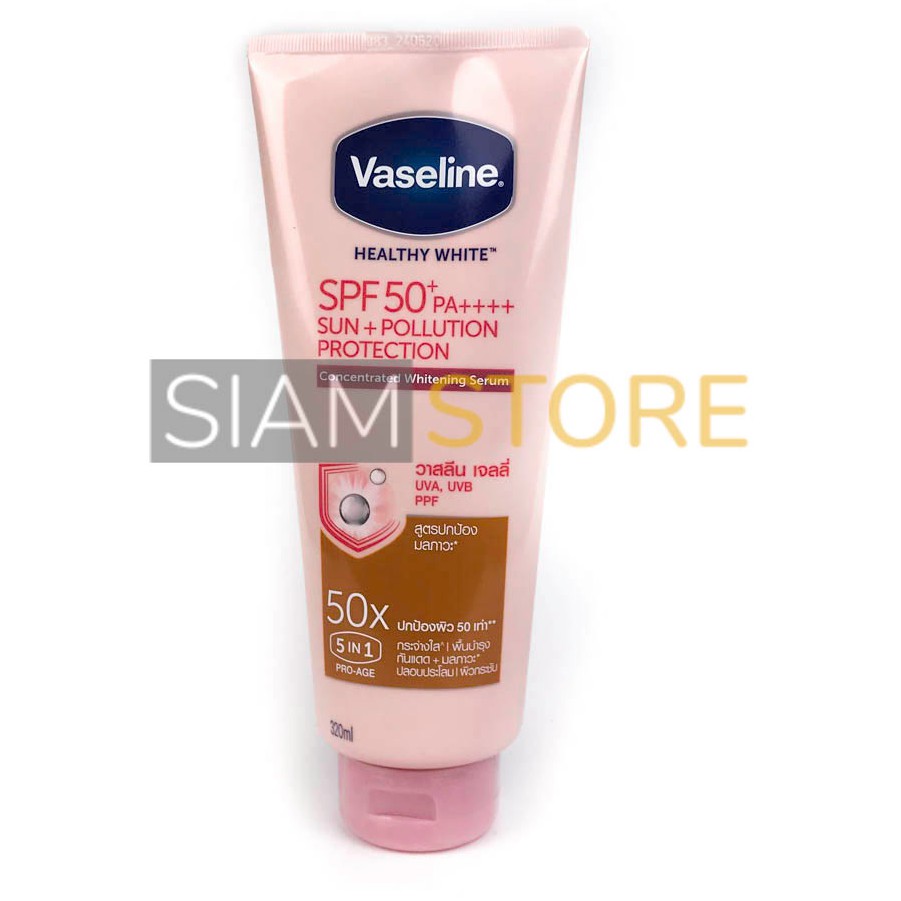 Lốc 3 Tube Kem Dưỡng Trắng Da, Chống Nắng Vaseline 50x SPF 50+ Thái Lan 320ml  (Vasalin, Vaselin)