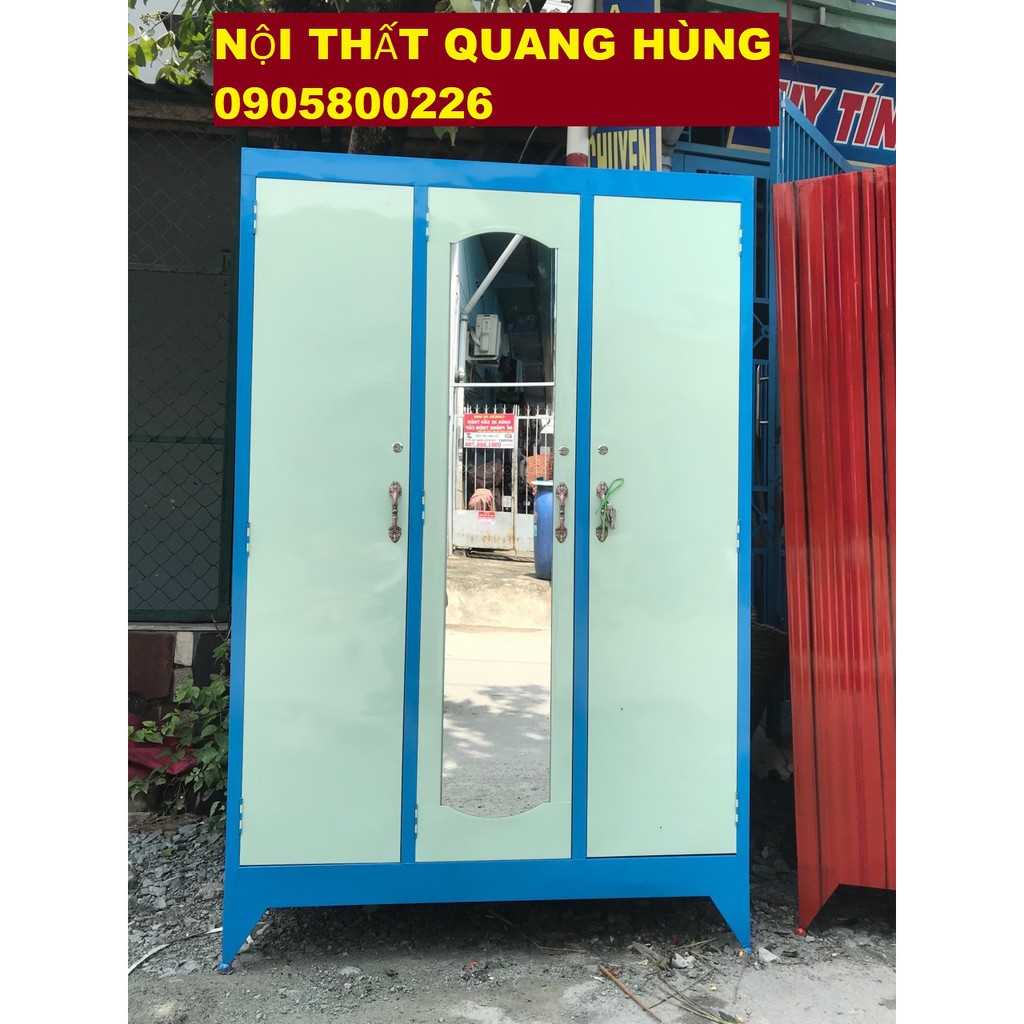 TỦ SẮT ĐỰNG QUẦN ÁO 3 CÁNH HCM