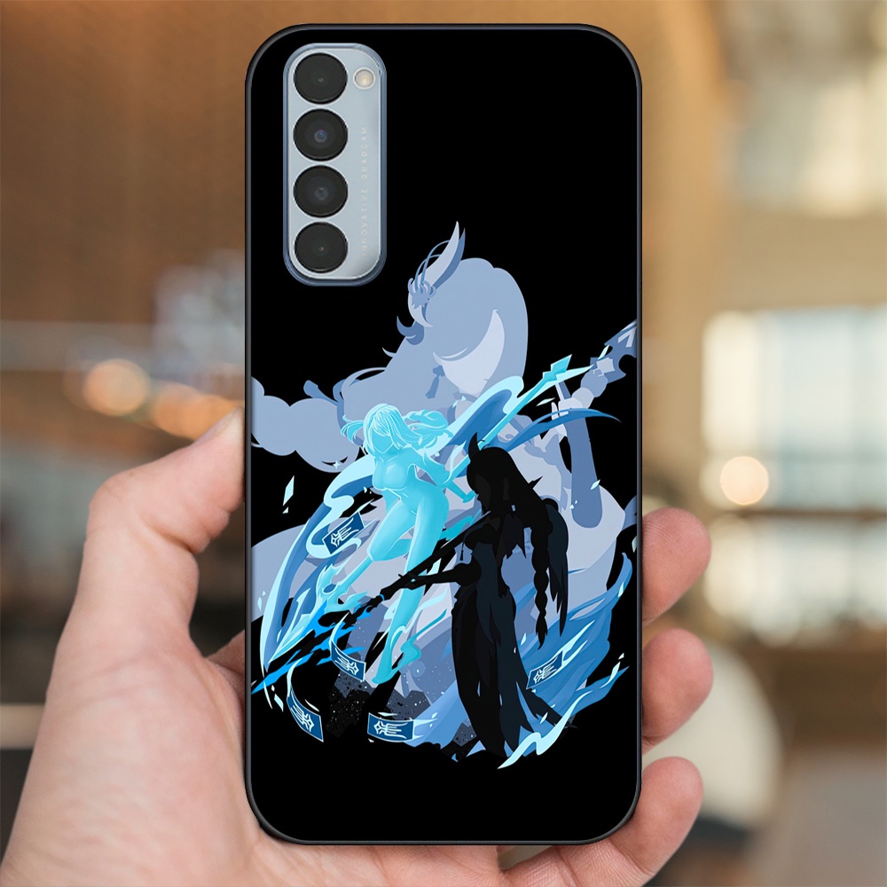 Ốp lưng Oppo Reno 4 Pro viền đen in hình Shenhe Genshin Impact