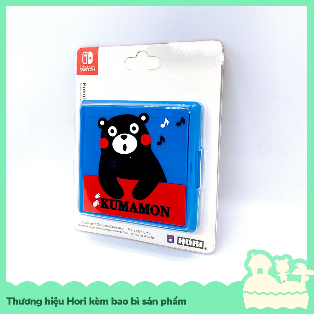 [Sẵn VN - NowShip] Hori Phụ Kiện Hộp Băng Thẻ Game Di Động 12 Khoang Cho Nintendo Switch NS, Switch Lite Kumamon