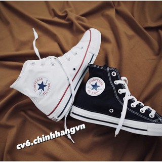 ( 𝙃𝙖̀𝙣𝙜 𝙍𝙚𝙖𝙡 ) Giày Conversse Classic Cao Cổ Màu Trắng&Đen
