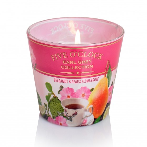 Ly nến thơm Bartek Candles BAT4560 Bergamot &amp; Pear &amp; Flower Rose 115g (Hương trà cam)