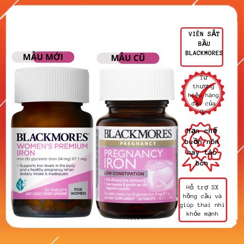 Sắt bầu Blackmores Pregnancy 30 viên