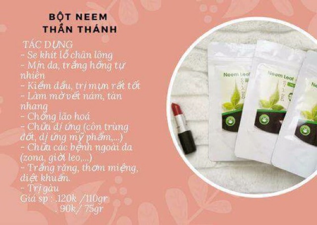 Bột Neem Ấn độ 100gr hàng date mới