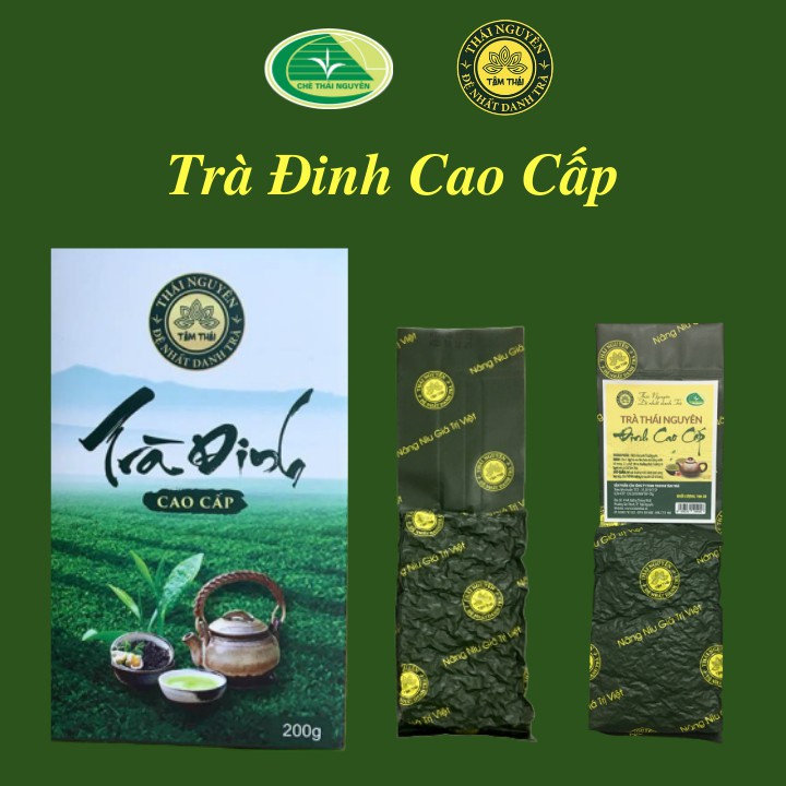 Trà Đinh Tân Cương, Thái Nguyên Thượng Hạng Hộp 200g Trà Xanh Tâm Thái H200g