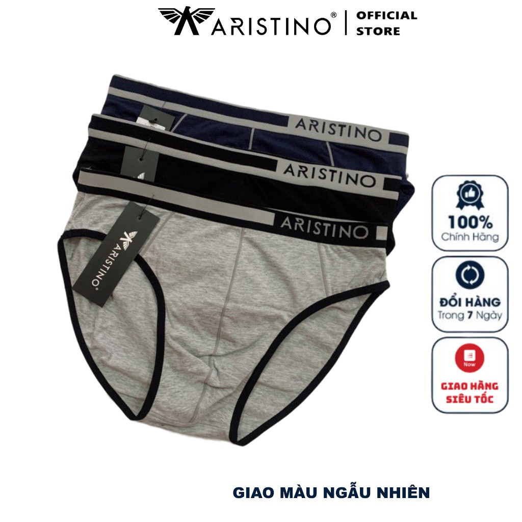 Quần Lót Nam Tam Giác Sịp Nam  ARISTINO ABF16-03 Quần Xì Briefs Chất Liệu Cotton Mềm Mại Thoáng Mát Thấm Hút Mồ Hôi
