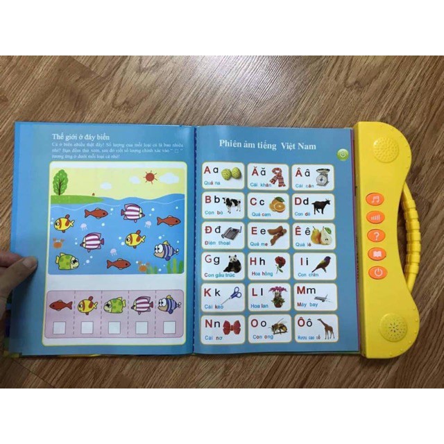 Sách điện tử quý song ngữ anh việt cho trẻ em tặng bút