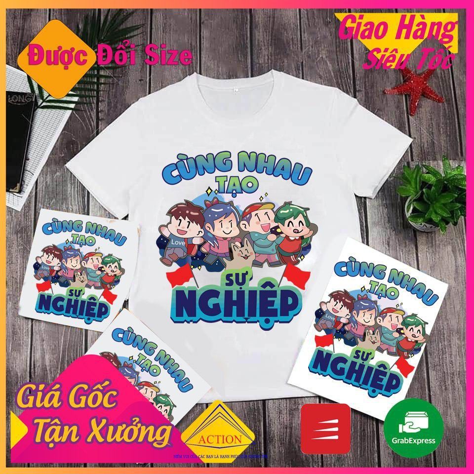 [GIÁ SỈ] Áo Thun Team Sologan – [THE ACTION]   - Inbox chọn Size ( Quà Tặng)