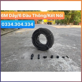 Dây thông tắc cống lò xo dùng máy khoan dài 6M