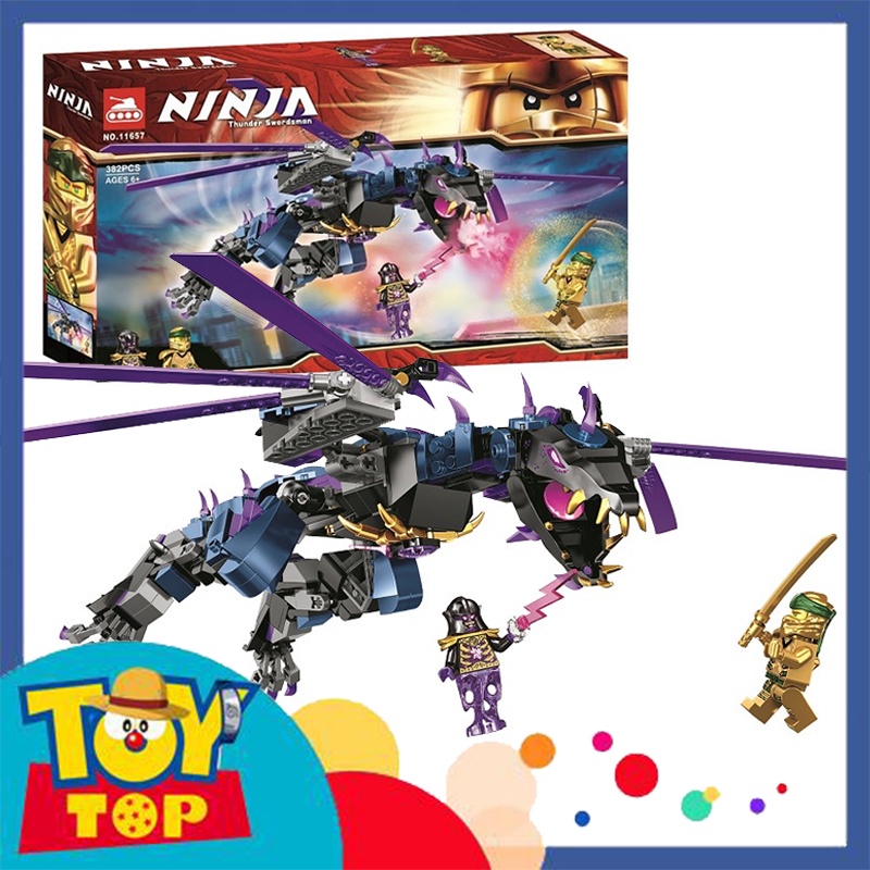 Đồ chơi lắp ráp ninja Overlord Dragon rồng đen của chúa tể Overlord xếp hình Tank 11657 / ZIMO 90020 mô phỏng 71742