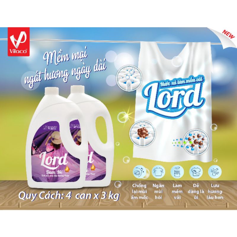 Xả vải Lord đam mê hoa oải hương (tím) 3kg