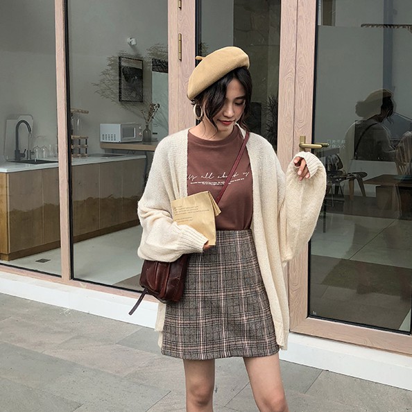 Chân váy ngắn lưng cao kẻ sọc caro thời trang mùa hè cho nữ GNS200605 | BigBuy360 - bigbuy360.vn