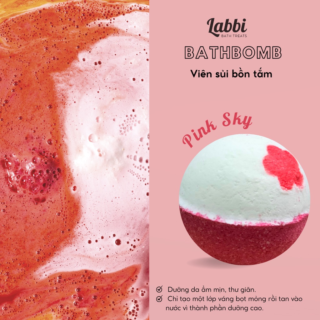 PINK SKY  Bath bomb / Viên sủi bồn tắm / Bom tắm