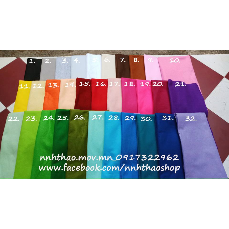 Vải nỉ mềm khổ 90x90cm