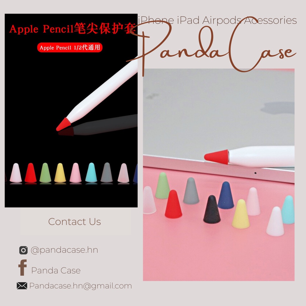 Vỏ bọc bảo vệ đầu ngòi bút Apple Pencil 1 2 bằng silicon cao cấp, chống trượt