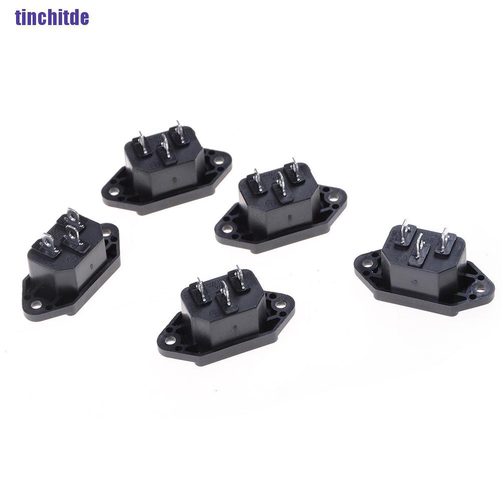 Bộ 5 Phích Cắm Iec 320 C14 Ac 250V 10A Chất Lượng Cao