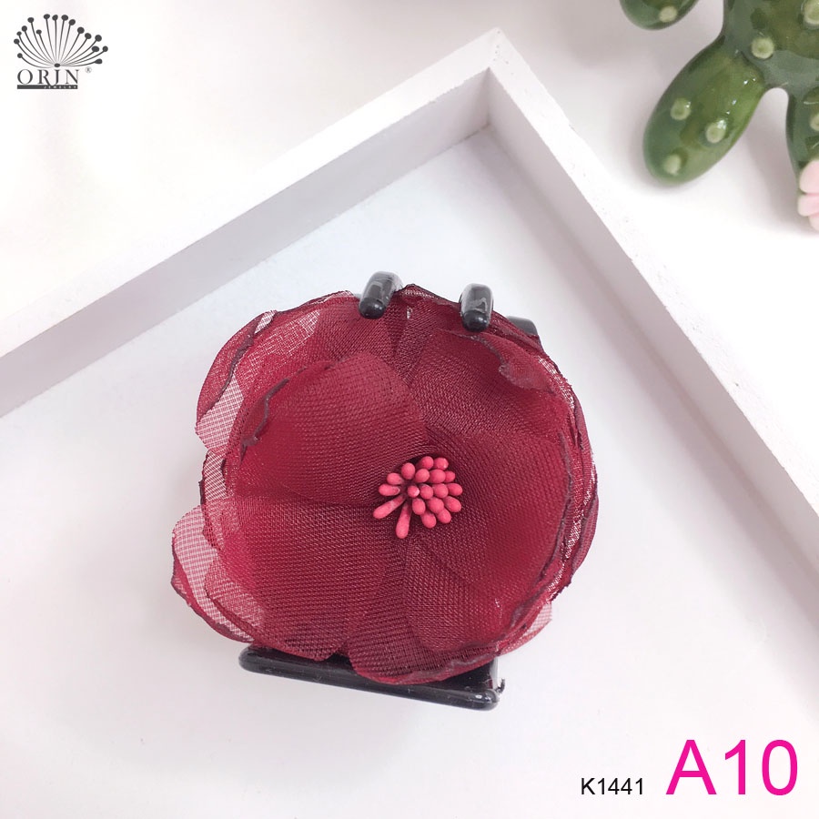 Kẹp tóc càng cua 5 răng đen, kẹp hoa thời trang cao cấp Orin K1441