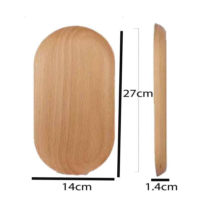 Khay oval gỗ Beech loại khổng lồ kiểu Nhật có bán nhiều size đa năng, tiện dụng