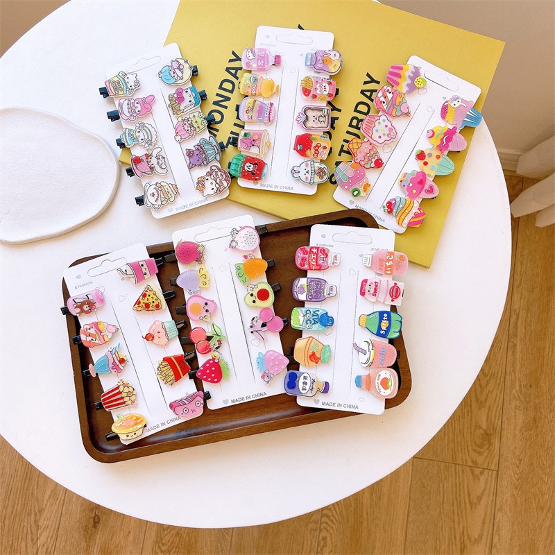 Set 7 Kẹp Tóc Hình Bình Nước Bằng Nhựa Acrylic Cho Bé Gái
