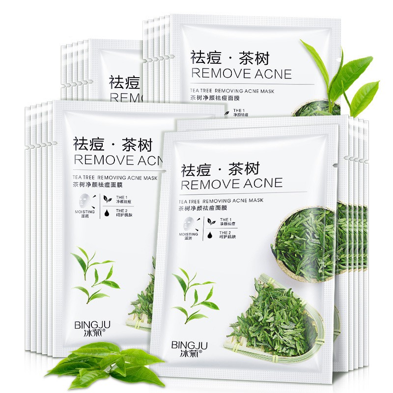 Mặt Nạ Trà Xanh BingJuTea Tree Removing Acne Mask P0031 | Thế Giới Skin Care