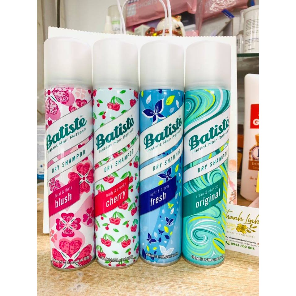 Dầu gội khô Batiste dry shampoo 200ml