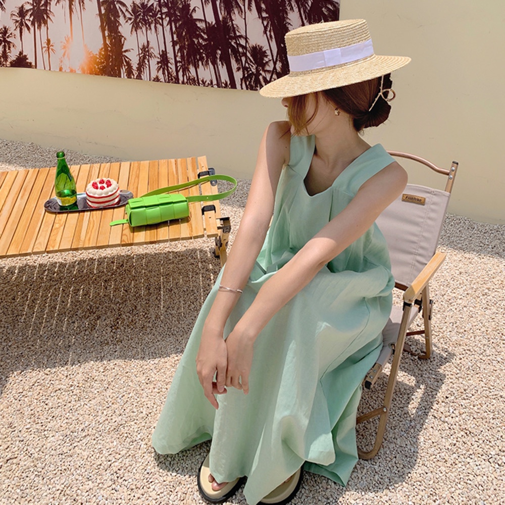  Đầm vải lanh cotton dáng rộng thời trang thanh lịch cho nữ | BigBuy360 - bigbuy360.vn