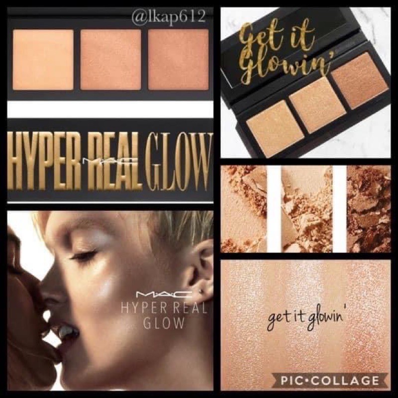 BẢNG PHẤN MẮT HIGHLIGHT MAC HYPER REAL GLOW FLASH 3 ô màu