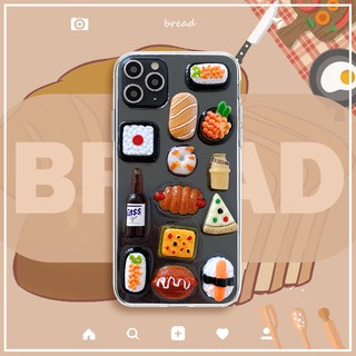 Ốp Điện Thoại Epoxy Mềm Họa Tiết Sushi Ba Chiều Cho IPhone 11 Pro SE2 Xs Max XR I8 I7 Plus