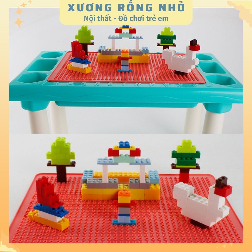 Bàn chơi đa năng cỡ lớn - bàn lắp ghép sáng tạo cho bé 300 chi tiết - Learn Building Blocks