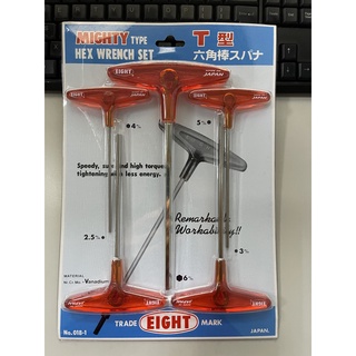 Bộ chìa lục giác chữ T 018-1 EIGHT JAPAN, 018-S1 EIGHT JAPAN, WHH-S6TL EIGHT JAPAN