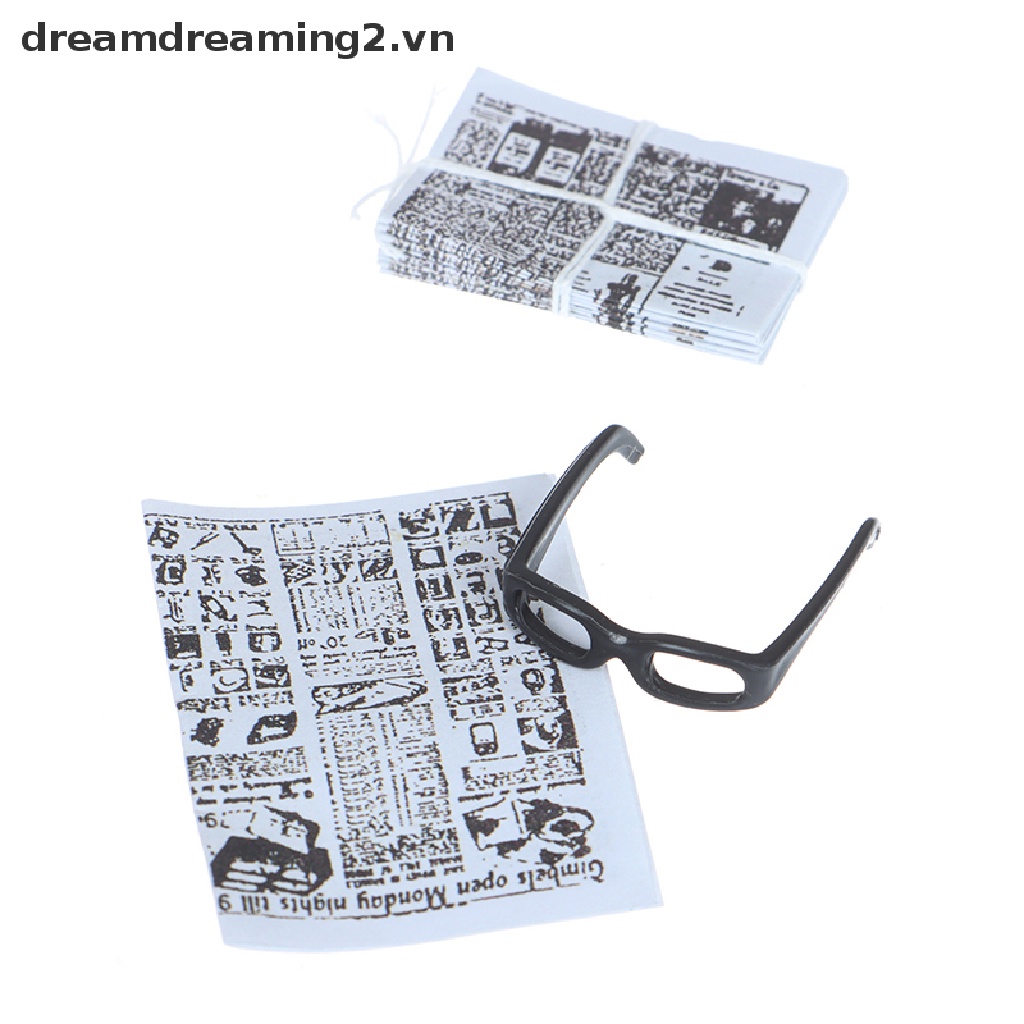 Mô Hình Giấy Báo Bằng Kính Độc Đáo Trang Trí Nhà Búp Bê