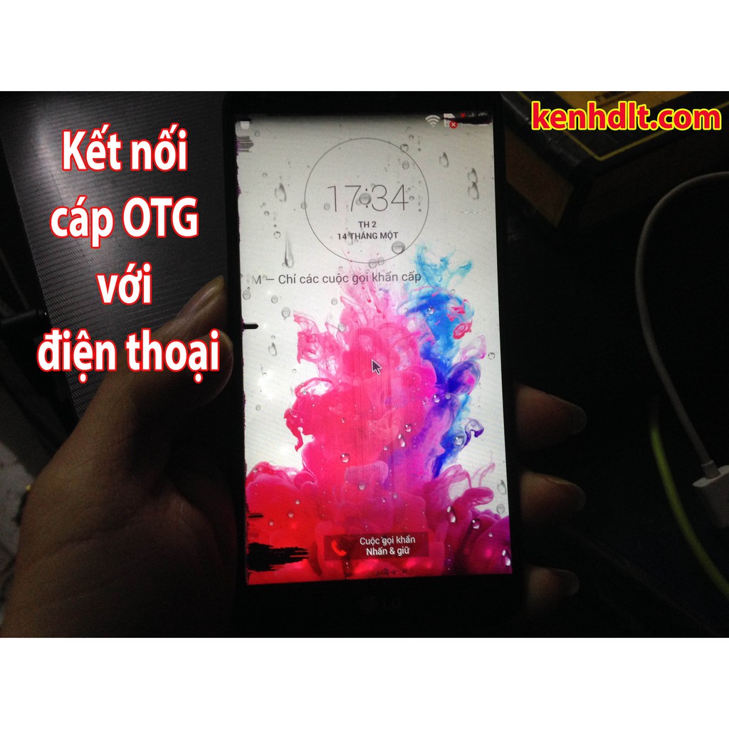 Mua cáp kết nối OTG chia sẻ dữ liệu điện thoại cắm chuột bàn phím ngoài