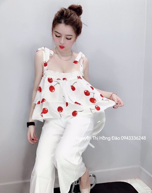 [ Mã FAMAYWA2 giảm 10K đơn 50K] Sét bộ áo tầng cúp ngực 2 dây in hình | BigBuy360 - bigbuy360.vn