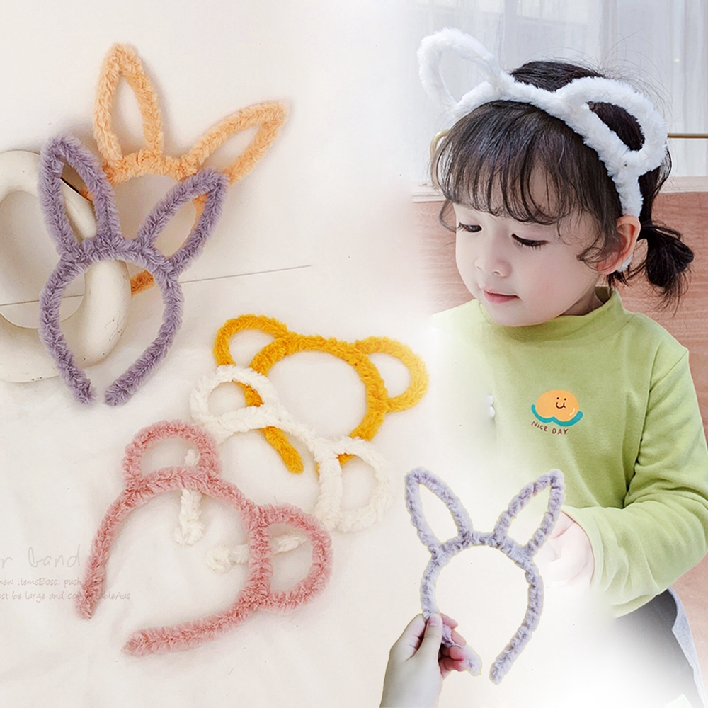 Băng đô hình tai thỏ/gấu hoạt hình cho nữ