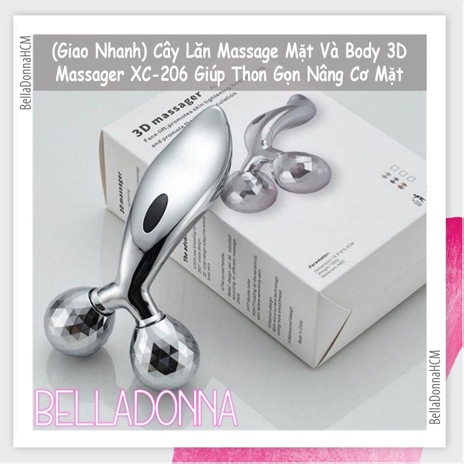 [HCM][2 Size] Cây Lăn Massage Mặt 3D Massager Giúp Thon Gọn Nâng Cơ Mặt