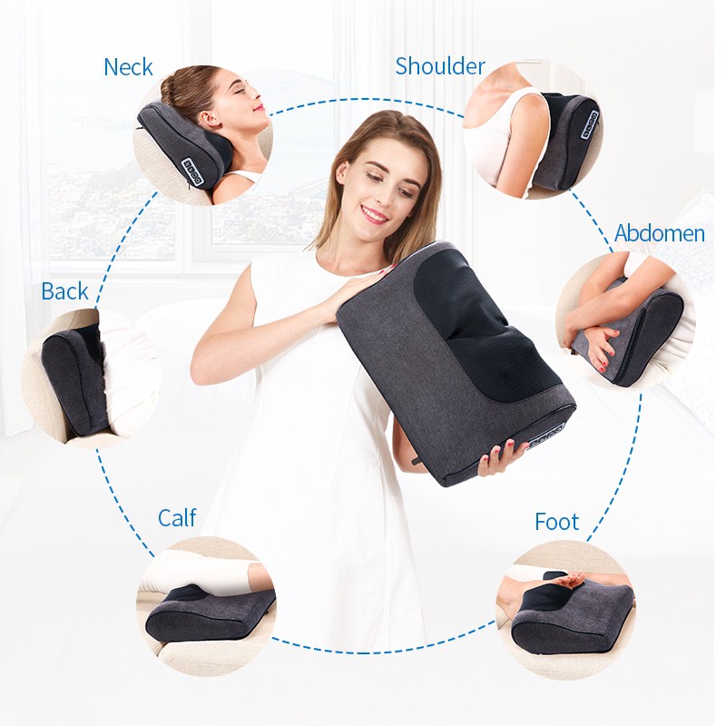 Gối ngủ Jinkairui massage vai và cổ chườm nóng chạy điện phong cách cổ điển