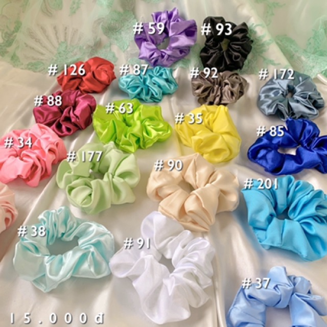 [Mã FAGOGO giảm 12% đơn 99K] Scrunchie Dây Buộc Tóc Lụa Phi Bóng Chọn theo số | Lomo Home | | WebRaoVat - webraovat.net.vn