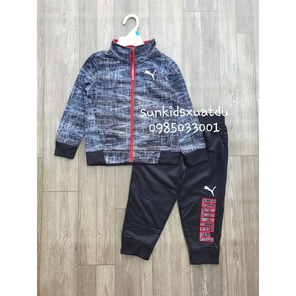 Bộ thể thao họa tiết xước đen