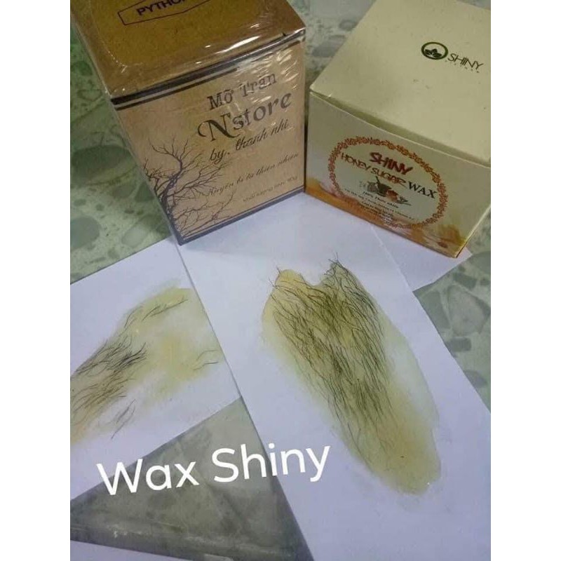 Wax lông lạnh mật ong shiny handmade & mỡ trăn triệt lông, wax sạch lông tay, chân, nách, bikini | BigBuy360 - bigbuy360.vn