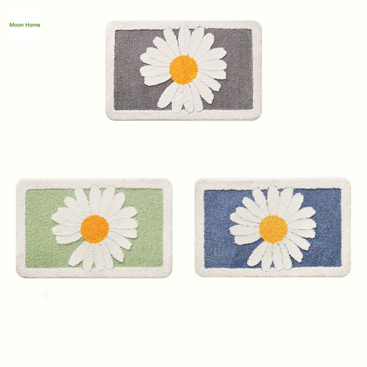 Thảm lau chân chùi chân cao cấp trang trí thấm nước chống trơn MoonHome 40x60 hoặc 50x80cm