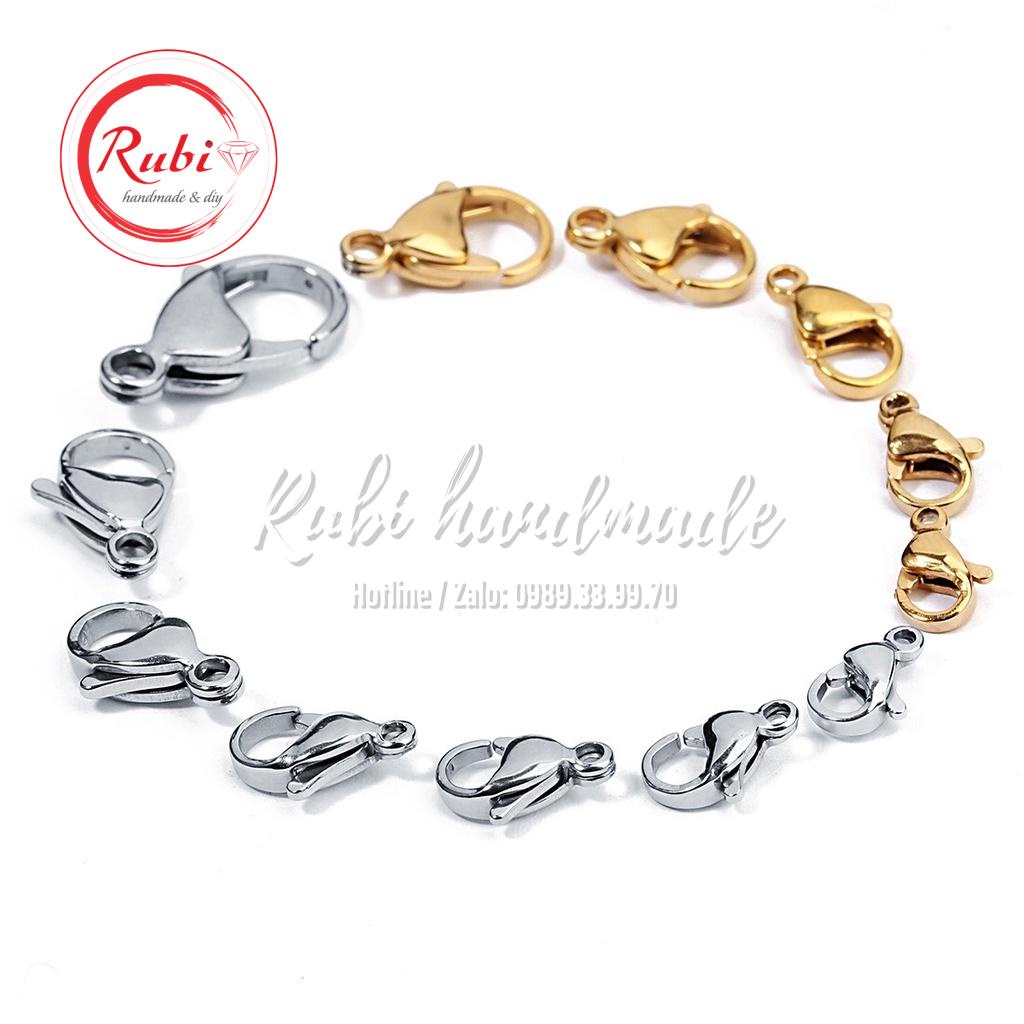 10 Cái Móc Càng Cua Loại Tốt Inox Không Gỉ Làm Vòng Đeo Tay, Dây Chuyền, Làm Trang Sức Handmade