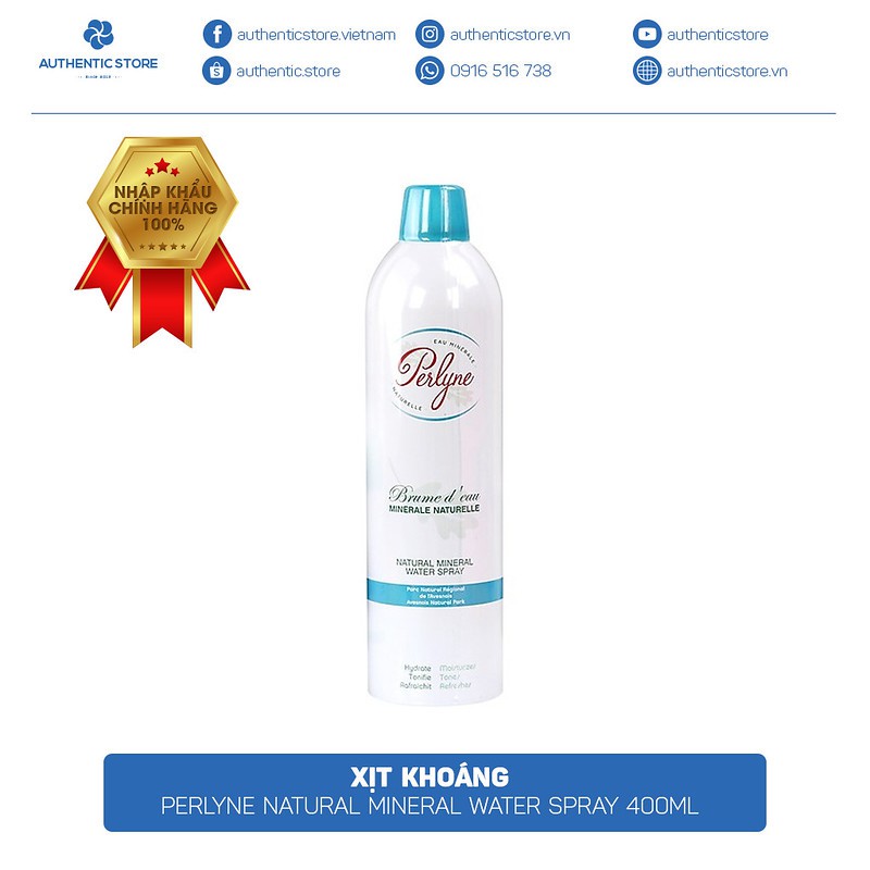 Xịt khoáng Perlyne Natural Mineral Water Spray