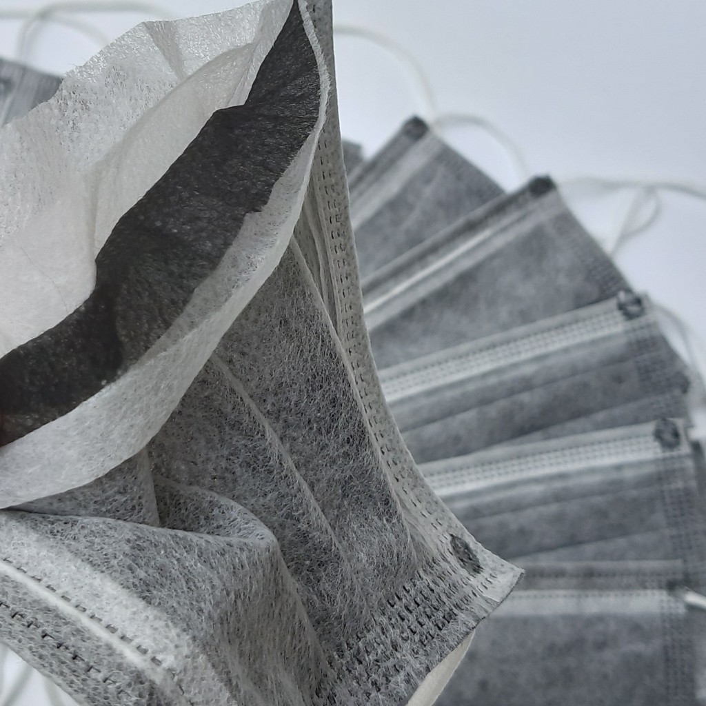 [4 Lớp Dày] Khẩu Trang Y Tế Kháng Khuẩn ECO MASK 1 hộp 50 cái- Nhiều Màu Xám Trắng Xanh Đen