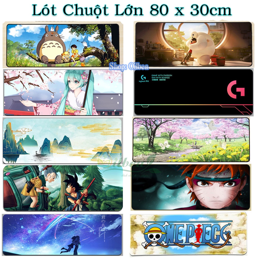 Lót chuột, bàn di chuột game cỡ lớn 30cm x 80cm với nhiều mẫu tự chọn