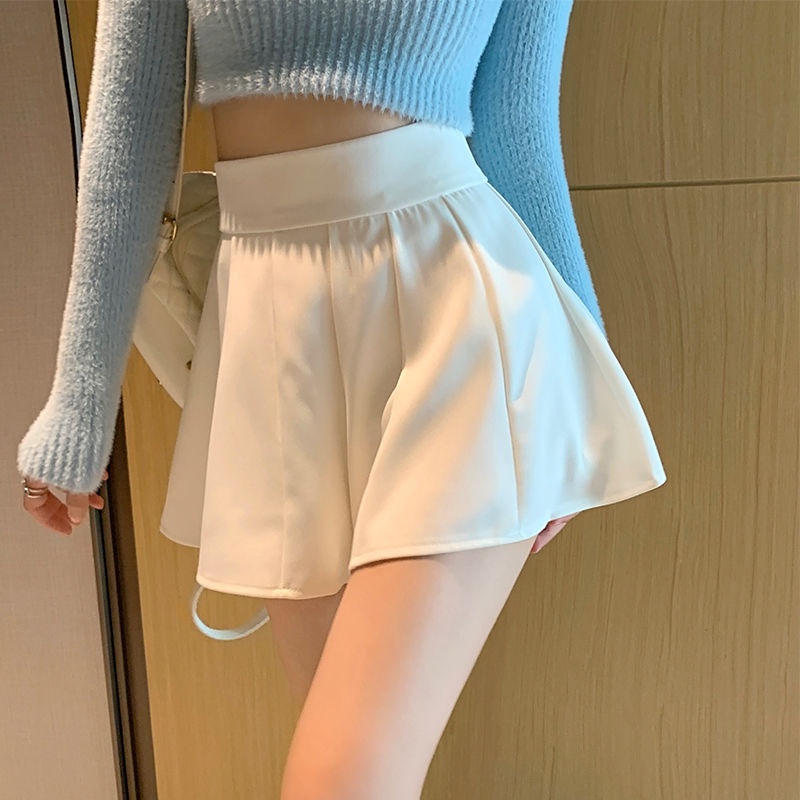 Quần Culottes Lưng Cao Dáng Chữ A Xếp Ly Thiết Kế Ngọt Ngào Thời Trang Cho Nữ