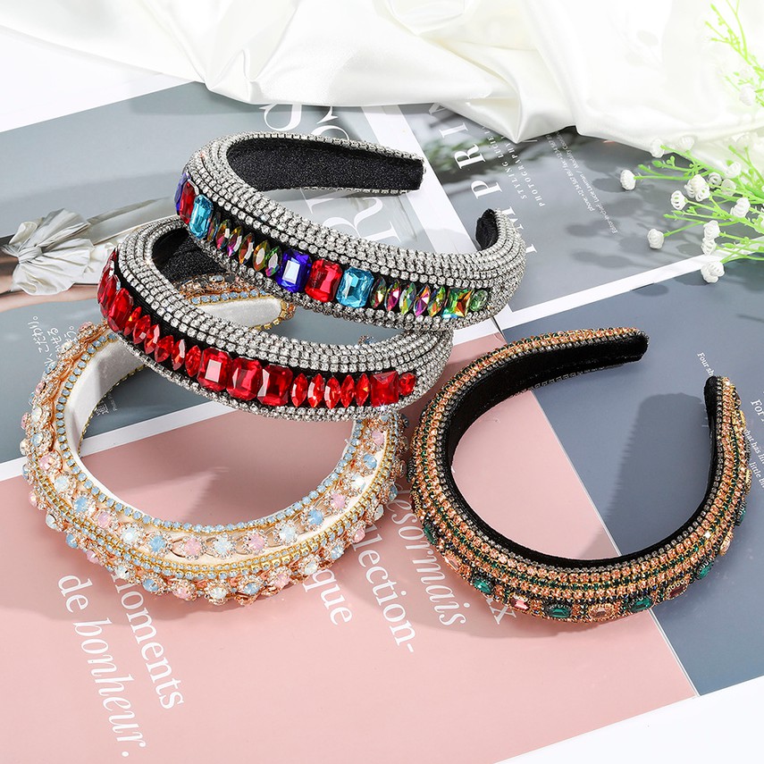 Băng Đô Cài Tóc Đính Đá Nhân Tạo Sang Trọng Dành Cho Nữ