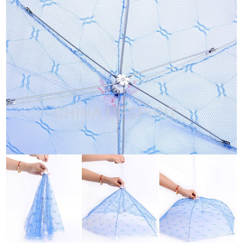 1 Lồng Bàn Đậy Thức Ăn Chống Ruồi Muỗi Dạng Ô Lưới Ốp