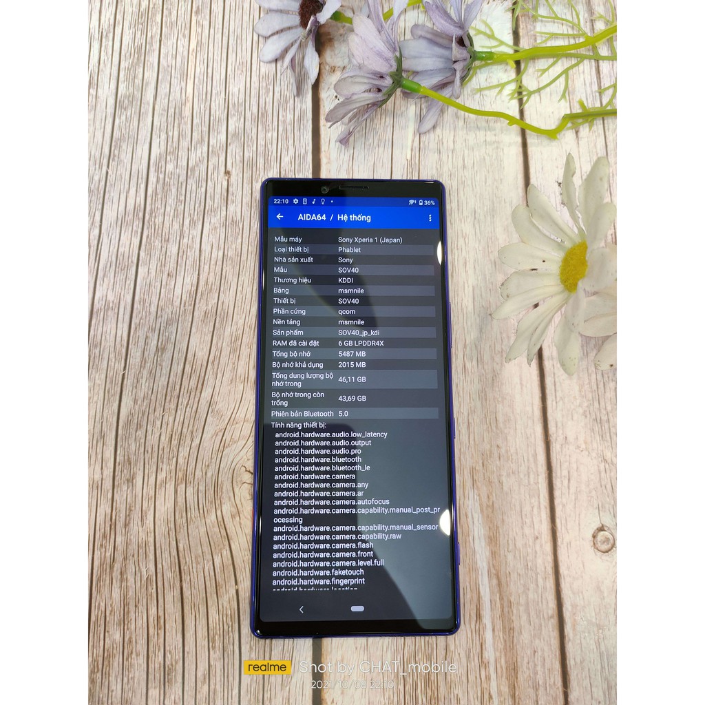 Điện thoại Sony Xperia 1,Ram 6/64Gb,Snap 855,P-oled 6.5''4K